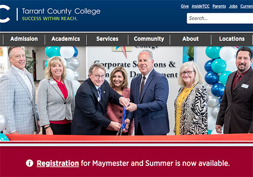 MUSE Winner - Tarrant County College Website