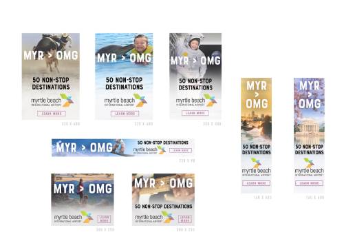MUSE Winner - Myrtle Beach Airport Digital Banner Online Campaign