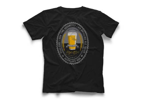 MUSE Winner - Maryland Clothing Co. Edgar Allan Poe Drink Local T-Shirt