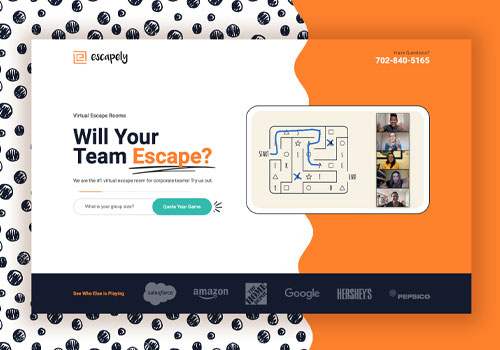 MUSE Advertising Awards - Escapely Landing Page