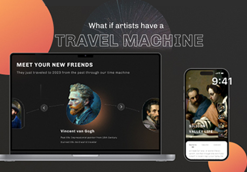 MUSE Advertising Awards - Time Machine for Artists Website Design