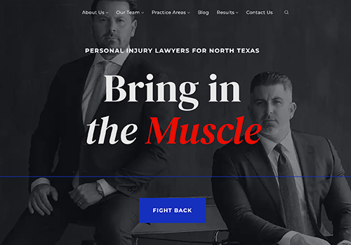 MUSE Advertising Awards - DFW Injury Lawyers Website 