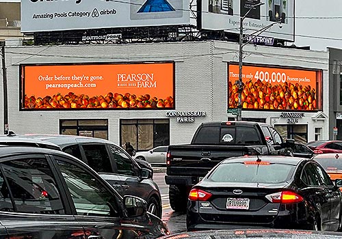 MUSE Advertising Awards - The Pearson Peach Shortage Countdown Clock Billboard