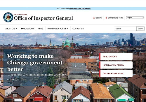 MUSE Advertising Awards - Office of the Inspector General - Website Redesign