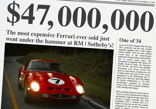 MUSE Winner - Ferrari 250 GTO Auction Campaign