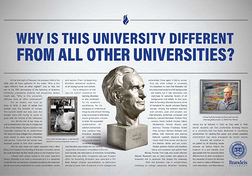 MUSE Advertising Awards - Brandeis 75th Anniversary Page Spreads