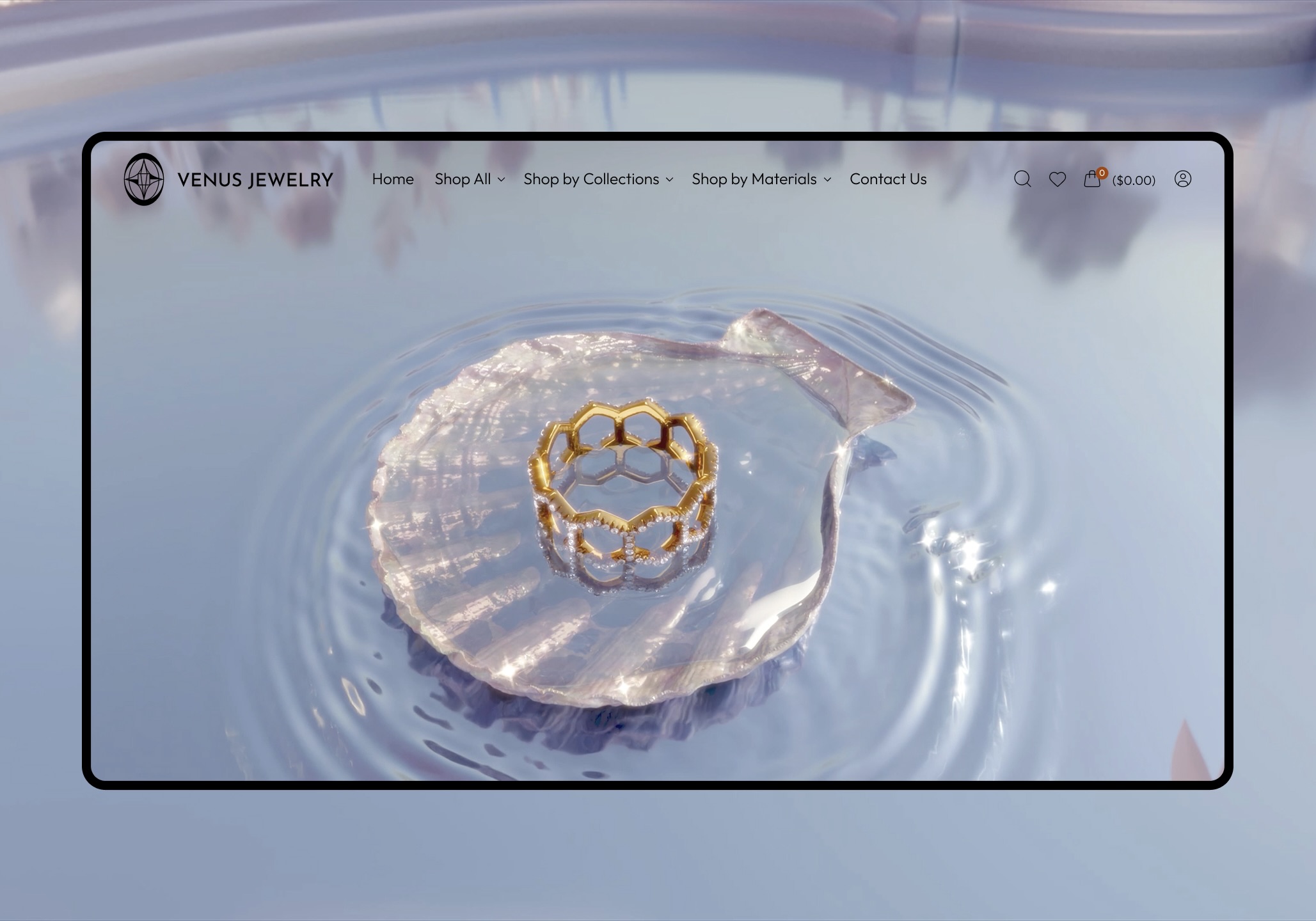 MUSE Winner -  Venus Jewelry E-commerce Website Design