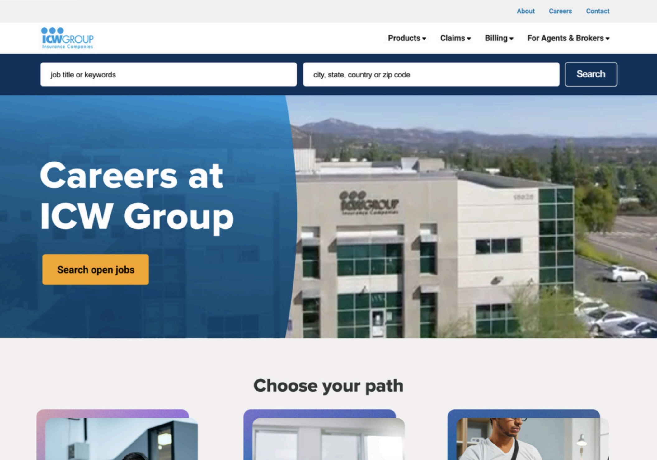 ICW Career Site Redesign – Website / Employment, 2026 MUSE Creative Awards Winner
