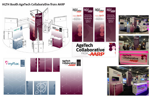 MUSE Advertising Awards - HLTH Booth with AgeTech Collaborative from AARP