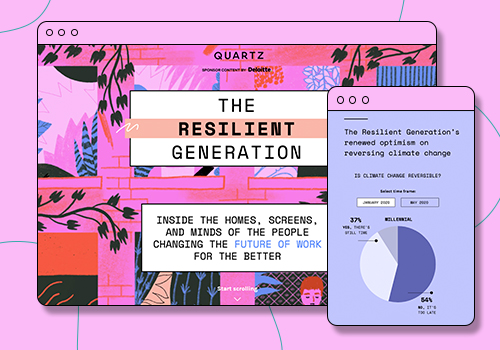 MUSE Winner - Quartz x Deloitte Global: Meet the Resilient Generation