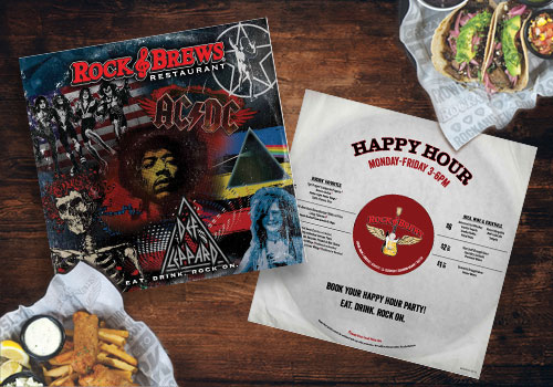 MUSE Advertising Awards - Rock & Roll Vinyl Record Menu