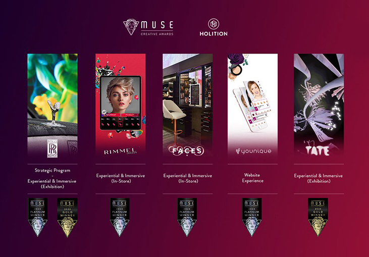 Holition Awarded FOUR Platinum & TWO Gold Recognitions At The Prestigious MUSE Awards!