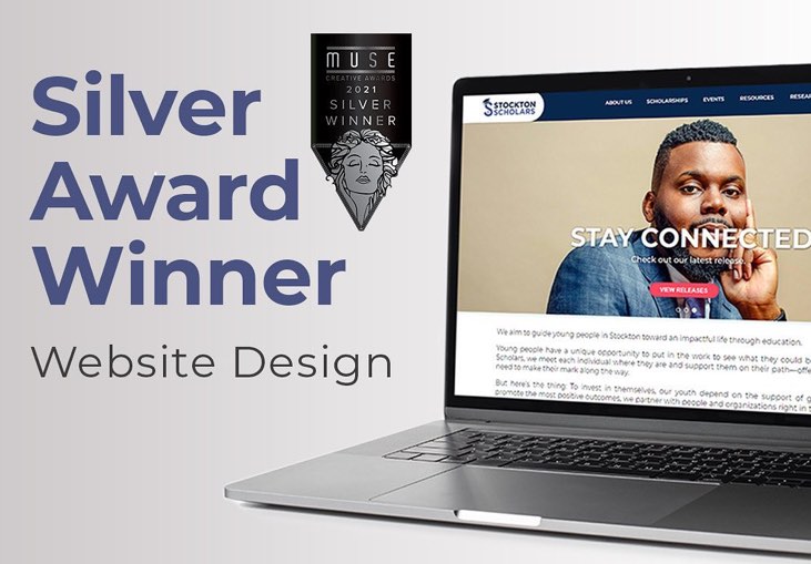 The Stockton Scholars & 3 Lopez website revamp project is a Silver Winner in the MUSE