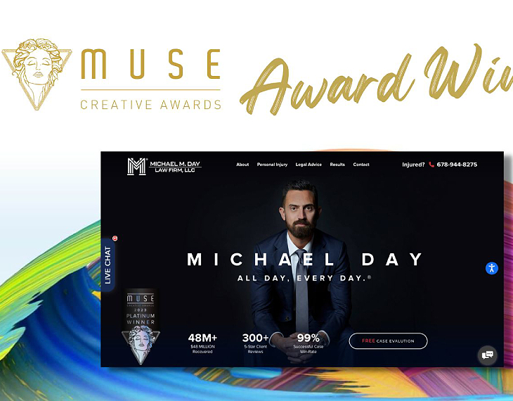 Michael M. Day Law Firm, LLC site won a silver MUSE Awards! 