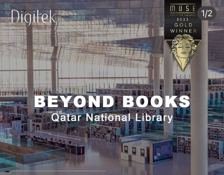 I am so excited to share that my idea for the main video for the Qatar National Library won the Gold for Creativity!