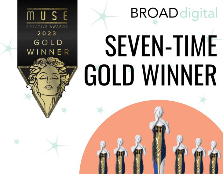 Stunned AND honored that BROAD Digital Consulting are SEVEN-TIME Gold winners of the MUSE Awards!