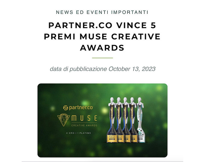 My company won five awards at this year's MUSE Creative Awards!