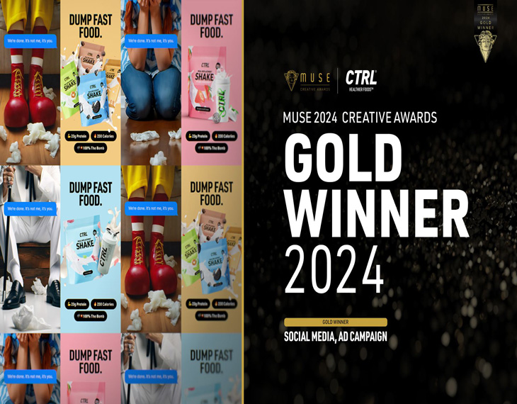 CTRL's awesome social media campaign landed them a Gold Award at the prestigious 2024 MUSE Creative Awards!