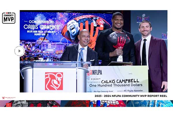 NFL Players Association Celebrates Gold Win with NFLPA Community MVP