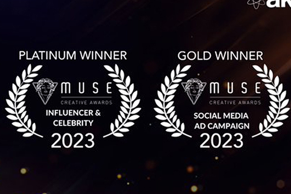 Aki has been named the winner of 3 MUSE Awards for our social campaign!